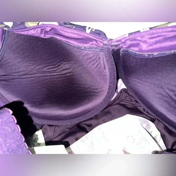 Lands End Purple Floral Swim Tankini Size 24W/ DD Adjustable Straps Build In Bra - Picture 5 of 6